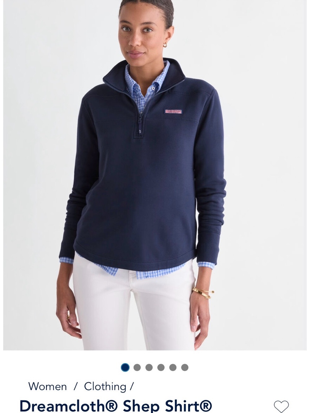 Vineyard Vines Dreamcloth Shep Shirt Women’s Navy Blue 1/4 Zip - Large